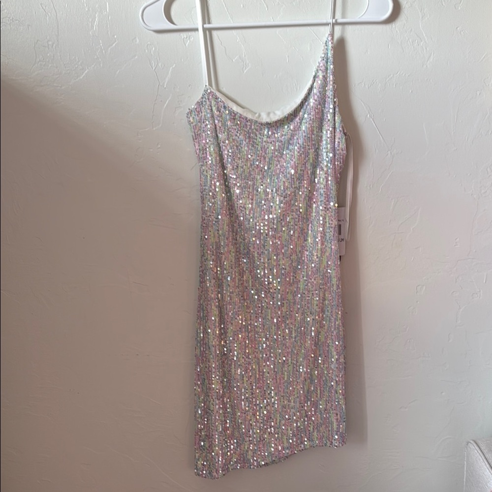 Multicolor Sequin Slip Dress